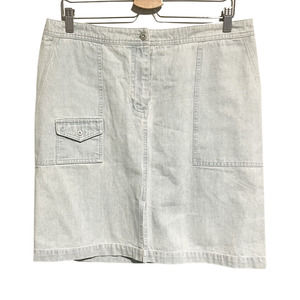 Lauren Ralph Lauren Jean Skirt Light Wash Straight Pencil Denim Skirt Western